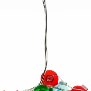 Lindby Guirlande lumineuse LED Motje, boules, rouge, vert, 320 cm^ Lumière De Noël