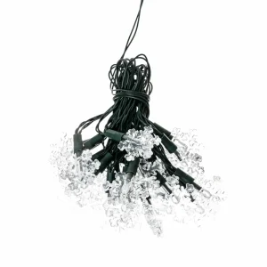 Lindby Guirlande lumineuse LED Parrik, flocons de neige, 620 cm, IP44^ Lumière De Noël