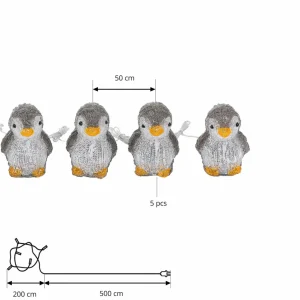 Lindby Guirlande lumineuse LED Pingo, fonction minuterie, 745 cm, IP44^ Lumière De Noël