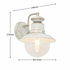 Lindby Gwendolyn applique d’extérieur blanche mate^ Appliques Murales Extérieures