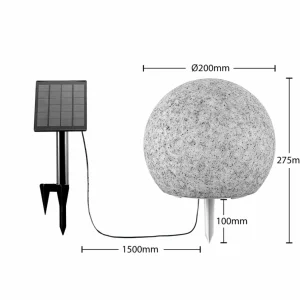 Lindby Hamela plafonnier solaire LED, RVB, 20 cm^ Lampes Décoratives