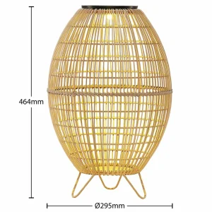 Lindby Josina lanterne solaire LED, aspect roti^ Lampes Décoratives
