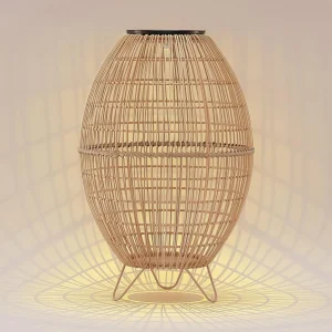 Lindby Josina lanterne solaire LED, aspect roti^ Lampes Décoratives