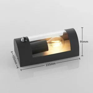 Lindby Junias applique d'extérieur avec détecteur^ Appliques D'Extérieur Avec Détecteur