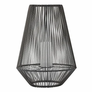 Lindby Kaati lanterne solaire LED, rotin, 37 cm^ Lampes Décoratives