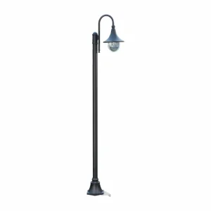 Lindby lampadaire d'extérieur Daphne, noir, à 1 lampe^ Lampadaires D'Extérieur