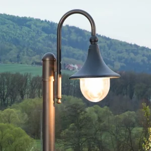 Lindby lampadaire d'extérieur Daphne, noir, à 1 lampe^ Lampadaires D'Extérieur