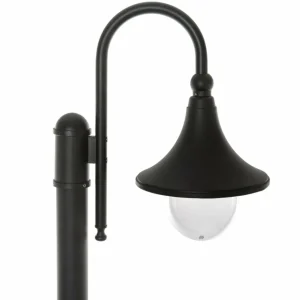 Lindby lampadaire d'extérieur Daphne, noir, à 1 lampe^ Lampadaires D'Extérieur