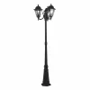 Lindby Lampadaire d'extérieur Edana, 3 flammes, gris, aluminium^ Lampadaires D'Extérieur