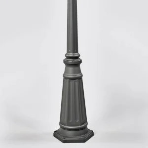 Lindby Lampadaire d'extérieur Edana, 3 flammes, gris, aluminium^ Lampadaires D'Extérieur