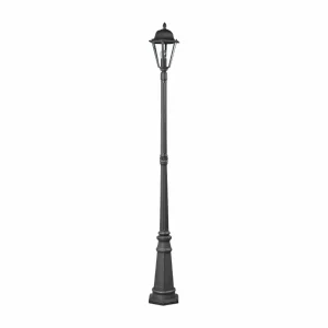 Lindby lampadaire d'extérieur Edana, gris, aluminium, 211 cm^ Lampadaires D'Extérieur