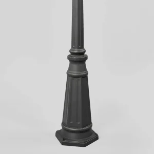 Lindby lampadaire d'extérieur Edana, gris, aluminium, 211 cm^ Lampadaires D'Extérieur