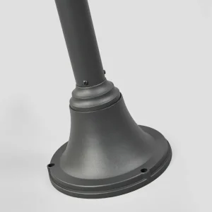Lindby lampadaire d'extérieur Madea, gris, aluminium, à 2 lampes^ Lampadaires D'Extérieur