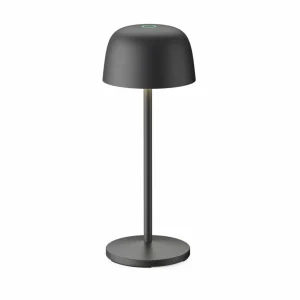 Lindby Lampe à poser LED rechargeable Arietty, noir, aluminium, 27cm, IP54^ Lampes Décoratives