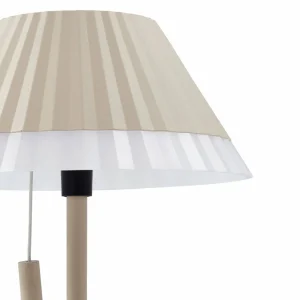 Lindby Lampe à poser LED rechargeable Ilvi, beige, aluminium, Ø 17,5 cm^ Lampes Décoratives