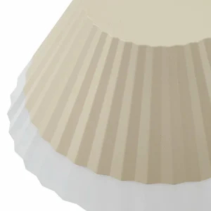 Lindby Lampe à poser LED rechargeable Ilvi, beige, aluminium, Ø 17,5 cm^ Lampes Décoratives