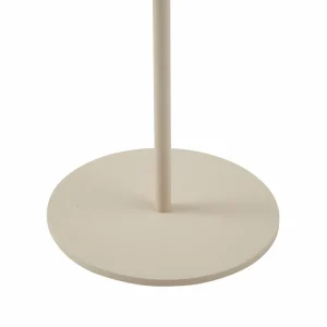 Lindby Lampe à poser LED rechargeable Ilvi, beige, aluminium, Ø 17,5 cm^ Lampes Décoratives