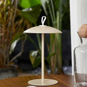 Lindby Lampe à poser LED rechargeable Kanani, crème, intensité variable^ Luminaires De Terrasse