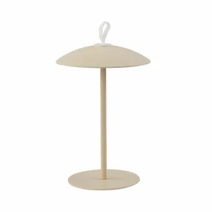 Lindby Lampe à poser LED rechargeable Kanani, crème, intensité variable^ Luminaires De Terrasse