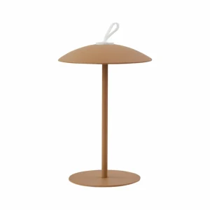 Lindby lampe à poser LED rechargeable Kanani, marron, intensité variable^ Luminaires De Terrasse