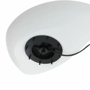 Lindby lampe de sol extérieure Arani, blanc, plastique, fiche^ Lampes Décoratives