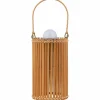 Lindby lampe de table LED Amaria, bambou, Ø 12 cm^ Lampes Décoratives
