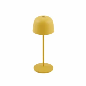 Lindby lampe de table LED rechargeable Arietty, jaune, aluminium, Ø 10,5 cm^ Lampes Décoratives