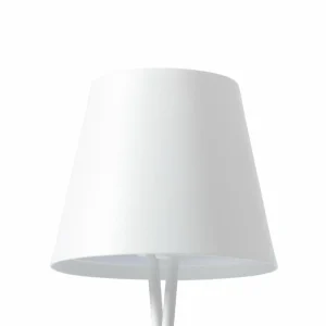 Lindby lampe de table LED rechargeable Janea CROSS, blanc, métal^ Lampes Décoratives
