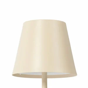 Lindby lampe de table LED rechargeable Janea CUBE, beige, métal^ Lampes Décoratives