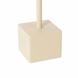 Lindby lampe de table LED rechargeable Janea CUBE, beige, métal^ Lampes Décoratives
