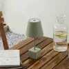 Lindby lampe de table LED rechargeable Janea CUBE, vert, métal^ Lampes Décoratives