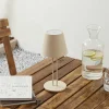 Lindby lampe de table LED rechargeable Janea TWIN, beige, métal^ Lampes Décoratives