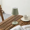 Lindby lampe de table LED rechargeable Janea TWIN, vert, métal^ Lampes Décoratives