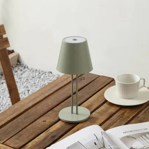 Lindby lampe de table LED rechargeable Janea TWIN, vert, métal^ Lampes Décoratives