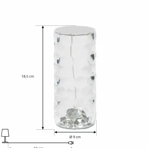 Lindby Lampe de table LED rechargeable Louane, 18,5 cm, USB, RGBW^ Lampes Décoratives