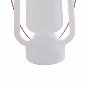 Lindby lampe de table LED rechargeable Nella, blanc, USB, IP44, intensité^ Lampes Décoratives