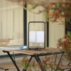 Lindby lampe de table LED rechargeable Valtor, noir/blanc, fer, IP44^ Lampes Décoratives