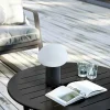 Lindby lampe de table LED rechargeable Zelie, noir, aluminium, IP44^ Lampes Décoratives