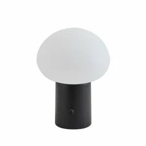Lindby lampe de table LED rechargeable Zelie, noir, aluminium, IP44^ Lampes Décoratives