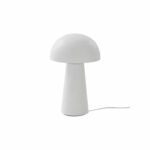 Lindby lampe de table LED rechargeable Zyre, blanc, IP44, variateur tactile^ Lampes Décoratives