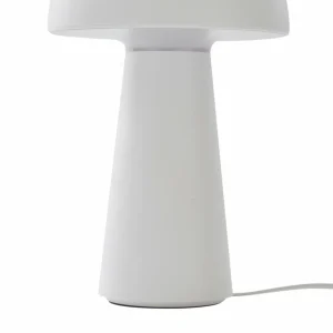 Lindby lampe de table LED rechargeable Zyre, blanc, IP44, variateur tactile^ Lampes Décoratives