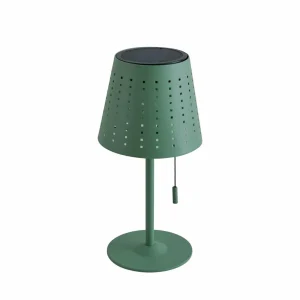 Lindby lampe de table LED solaire Hilario, vert, fer, batterie rechargeable^ Lampes Décoratives