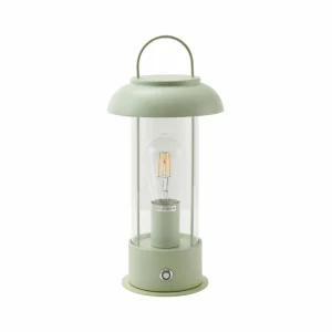 Lindby lampe de table rechargeable Yvette, vert, IP44, Touchdimmer^ Lampes Décoratives