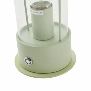Lindby lampe de table rechargeable Yvette, vert, IP44, Touchdimmer^ Lampes Décoratives