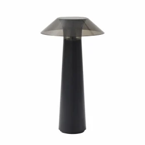 Lindby Lampe d'extérieur à LED rechargeable Gomba, noir, intensité variable^ Lampes Décoratives