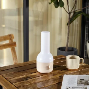 Lindby Lampe d'extérieur à LED rechargeable Isaline, beige, intensité^ Lampes Décoratives