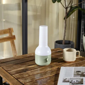 Lindby Lampe d'extérieur à LED rechargeable Isaline, vert, intensité^ Lampes Décoratives