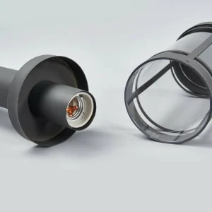Lindby lampe pour socle Djori, gris foncé, acier inoxydable, Ø 10,5cm^ Potelets Extérieurs