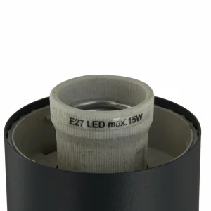 Lindby lampe pour socle Statius, noir, acier inoxydable, 45 cm^ Potelets Extérieurs