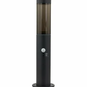 Lindby lampe pour socle Statius, noir, fer, capteur, 45 cm^ Potelets Extérieurs Avec Détecteur